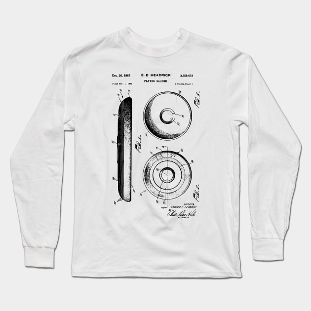 Frisbee Patent, Frisbee Golf, Disc Golf Patent Long Sleeve T-Shirt by Anodyle